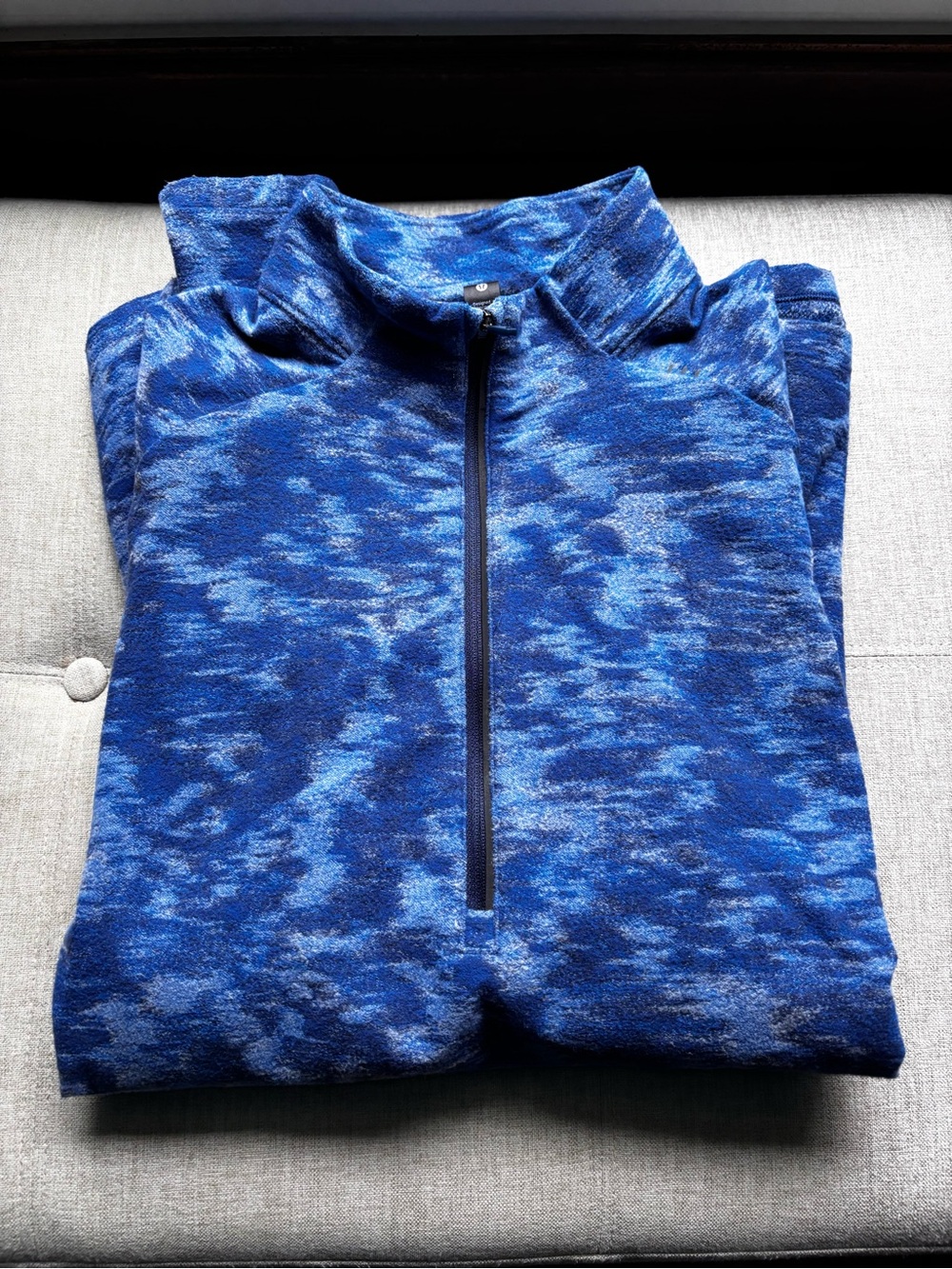 Men's Blue Quarter-Zip Performance Sweater